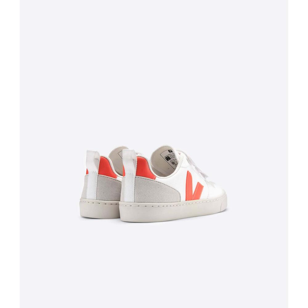 Kids' Veja V-10 CWL Shoes White/Yellow | ZA 783PJJ